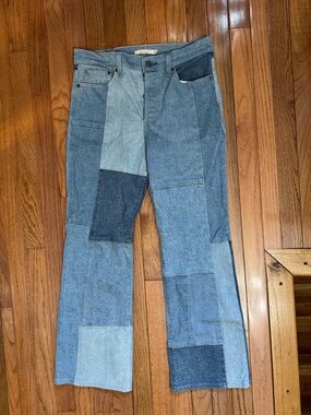 Levi's Patchwork Multi-Blue Bootcut Jeans